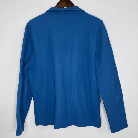 North Face Sweater Mens Medium Blue Fleece Quarter Zip Pullover Outdoors - Picture 5 of 7